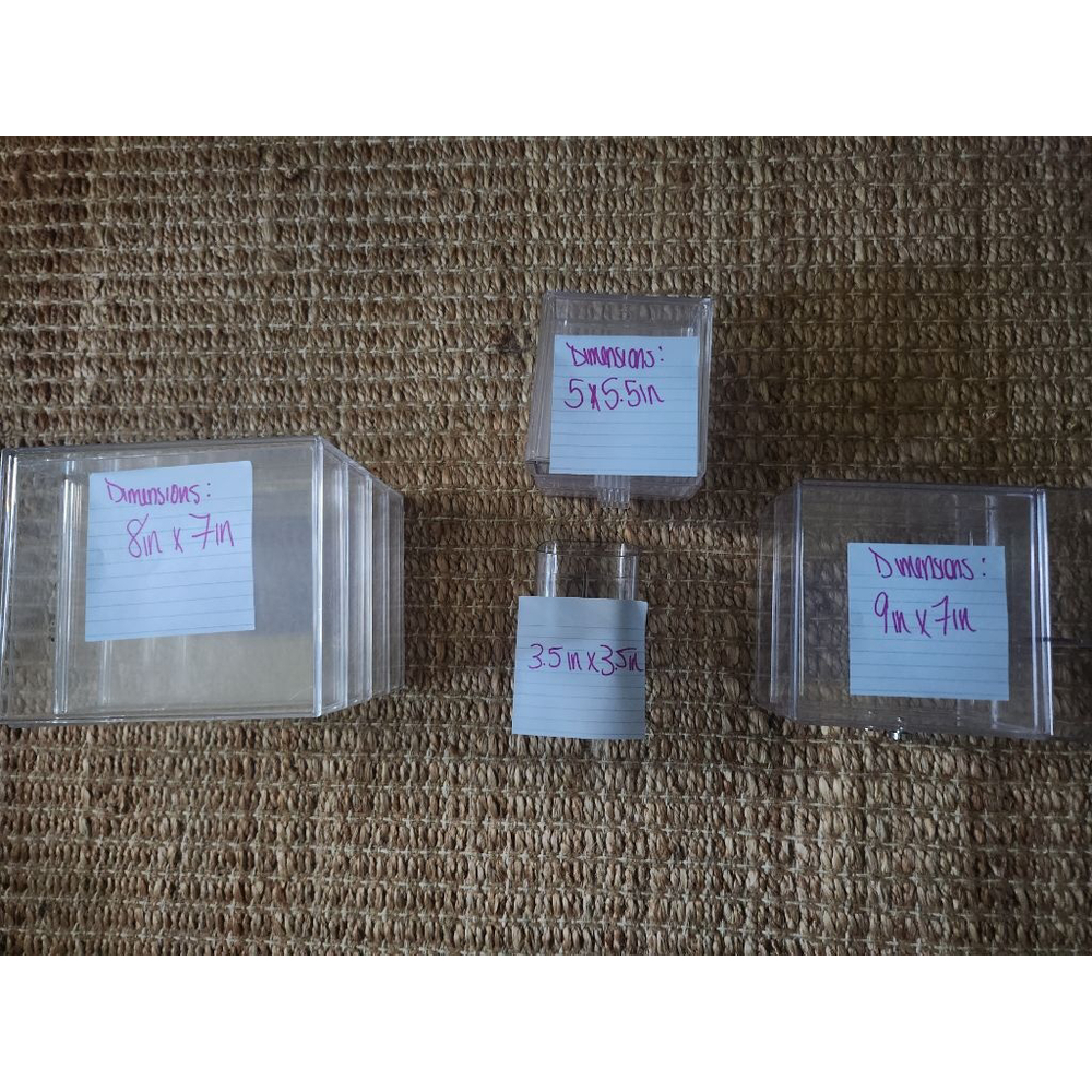 Seven Piece Unbranded Clear Acrylic Makeup Organizers/Storage One Size - Picture 3 of 10